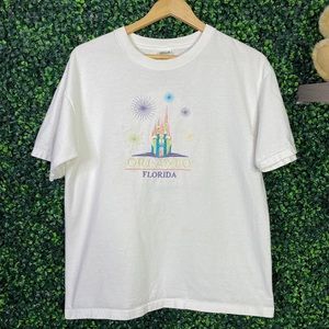 Y2K Orlando Fl Disney Castle Embroidered T-shirt